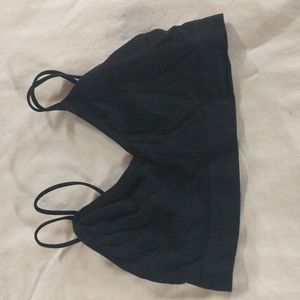 SHEIN BLACK RUBBED BRALETTE